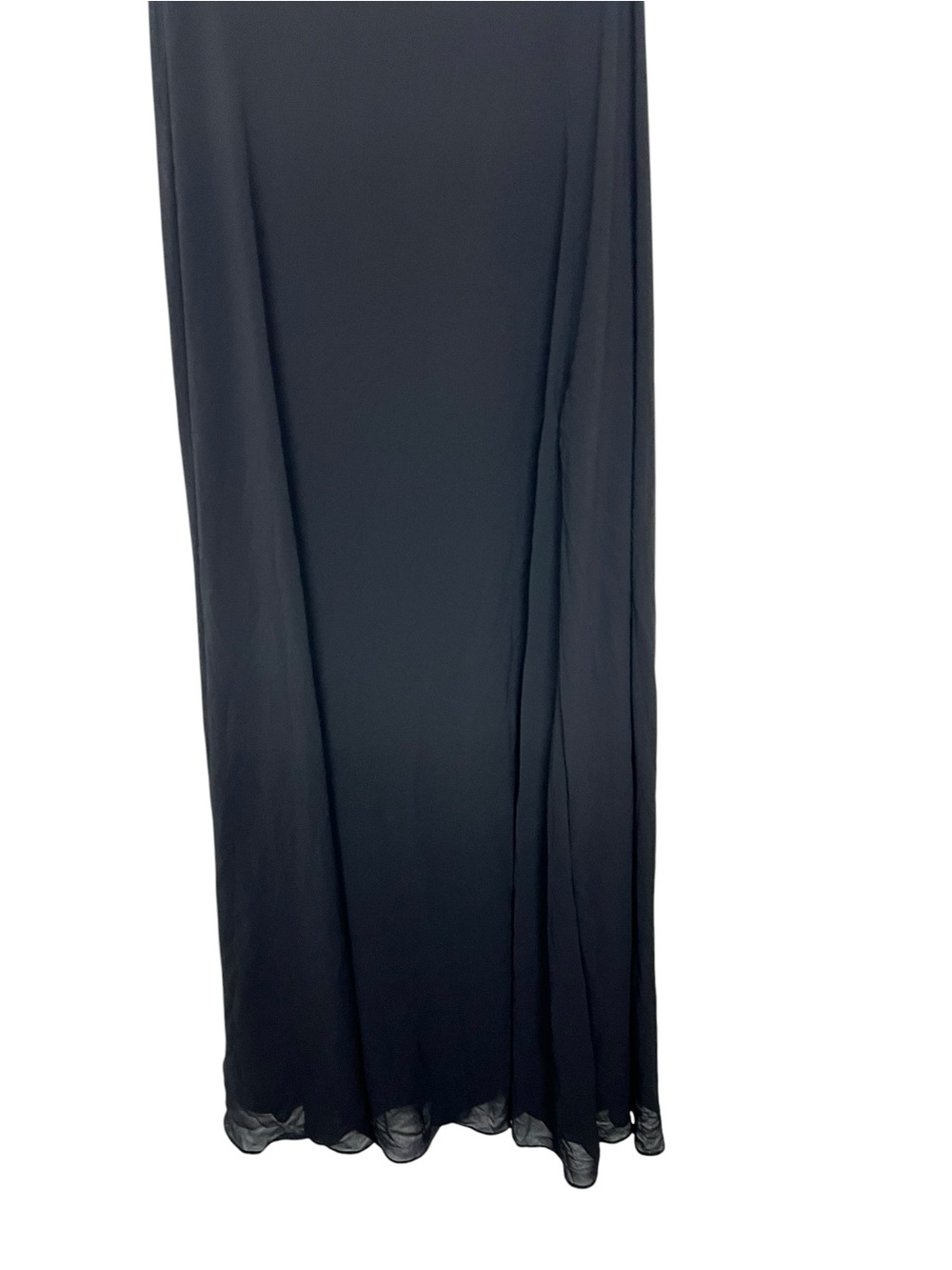 New Lulus Romantically Speaking Elegant Black Cowl Neck Lace Up Back Maxi Dress - Picture 4 of 6